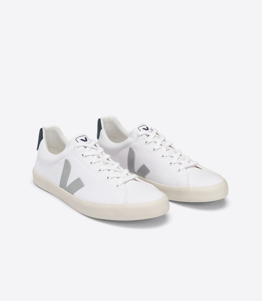 Veja Trainers Mens White - Esplar Se Canvas - MYIF-18065